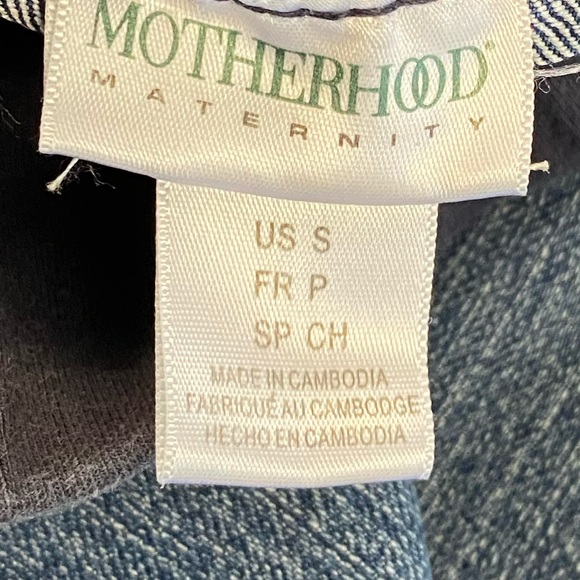 MOTHERHOOD MATERNITY blue wash jeans with panel Size Small - Picture 5 of 6